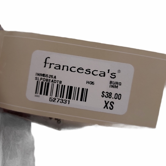 Francesca XS Beaded tank top burg - Picture 4 of 13